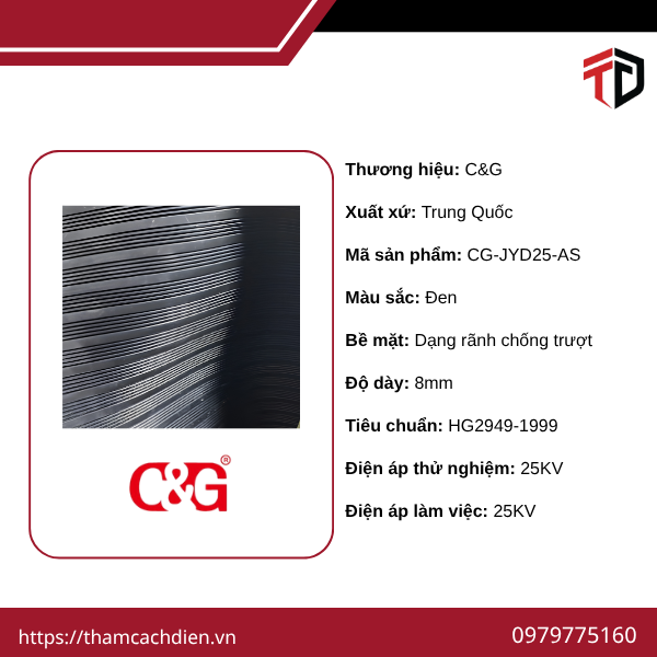 Thảm cách điện CG-JYD 25KV mặt rãnh, thảm cách điện cao áp, thảm cách điện mặt rãnh, thảm cách điện màu đen,