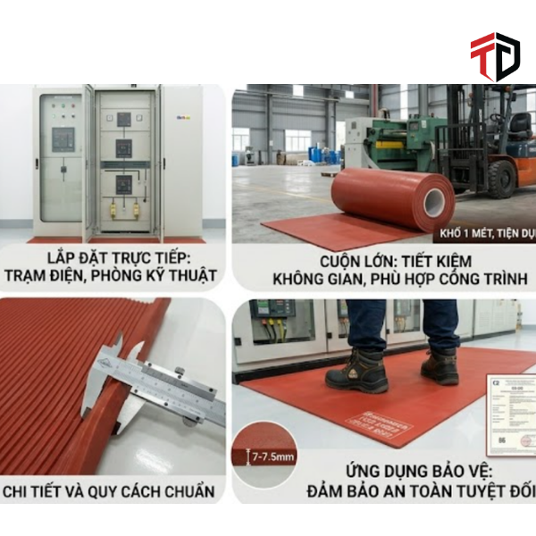Thảm cách điện Osmonics 22KV, Thảm cách điện trung thế 22kv, thảm cách điện 22kv osmonics, thảm cách điện cao su 22kv,