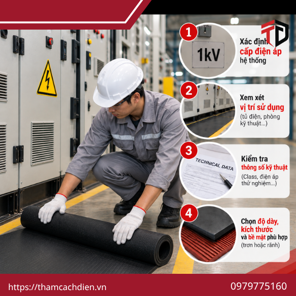 thảm cao su cách điện 1kV, thảm cách điện 1kV, thảm cao su cách điện hạ áp
