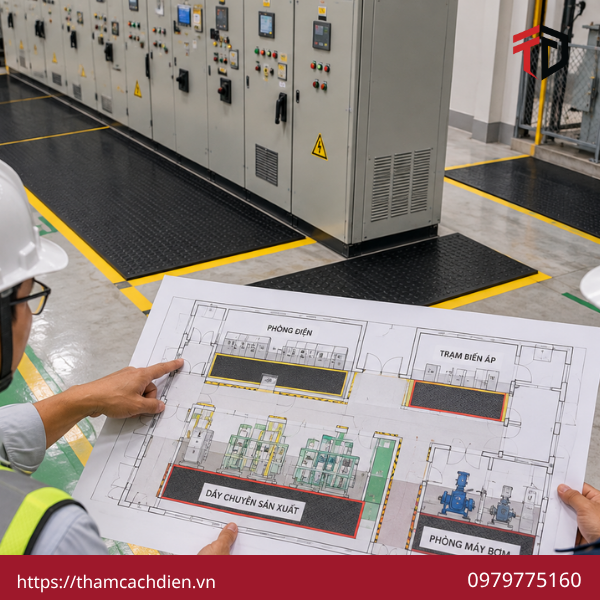 thảm cách điện cho khu công nghiệp, nhà phân phối thảm cao su cách điện, thảm cách điện cho nhà xưởng