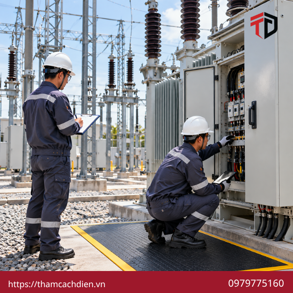 thảm cách điện cho kỹ sư điện, mua thảm cách điện cho doanh nghiệp, thảm cao su cách điện