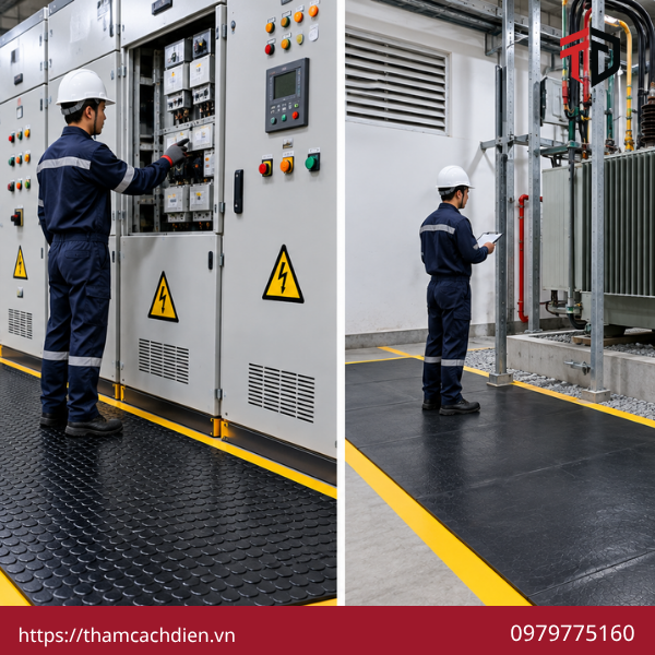 tiêu chuẩn thảm cao su cách điện, thảm cao su cách điện đạt tiêu chuẩn, kiểm tra chất lượng thảm cách điện