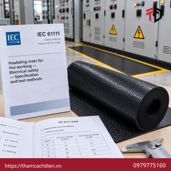 tiêu chuẩn thảm cao su cách điện, thảm cao su cách điện đạt tiêu chuẩn, kiểm tra chất lượng thảm cách điện
