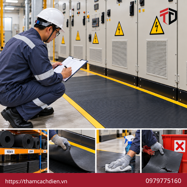 thảm cách điện cho kỹ sư điện, mua thảm cách điện cho doanh nghiệp, thảm cao su cách điện