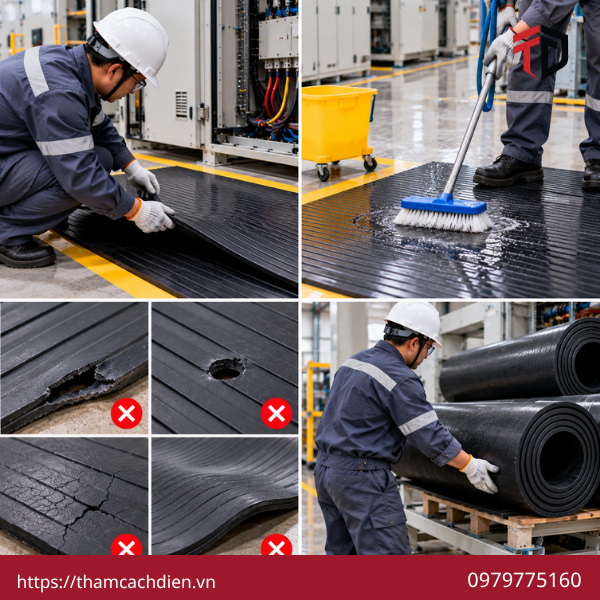 thảm cách điện cho khu công nghiệp, nhà phân phối thảm cao su cách điện, thảm cách điện cho nhà xưởng