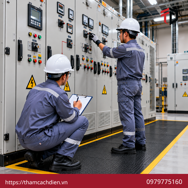 thảm cách điện cho kỹ sư điện, mua thảm cách điện cho doanh nghiệp, thảm cao su cách điện