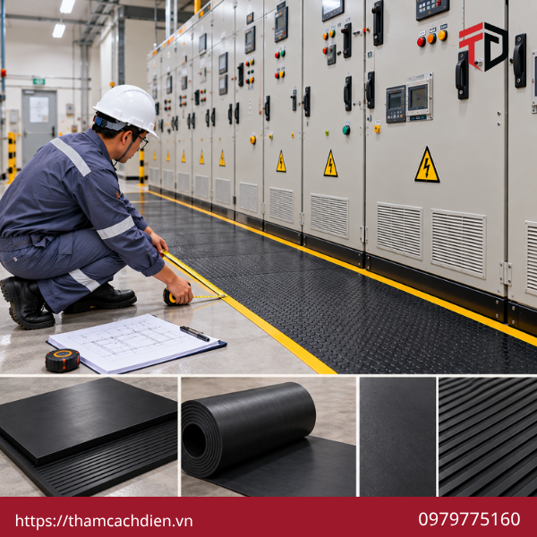 thảm cách điện cho kỹ sư điện, mua thảm cách điện cho doanh nghiệp, thảm cao su cách điện