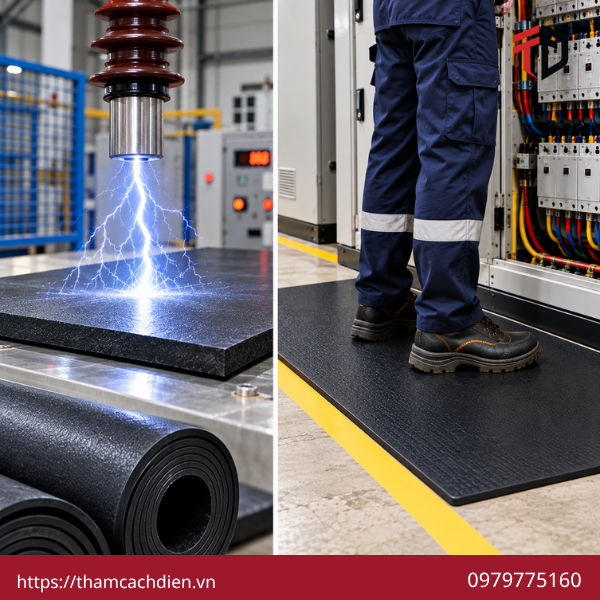 thảm cách điện là gì, thảm cao su cách điện, thảm cách điện công nghiệp