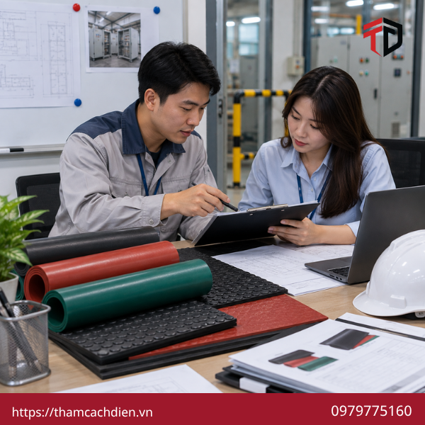 thảm cách điện tủ điện hạ thế, nhà phân phối thảm cao su cách điện, thảm cao su cách điện hạ thế