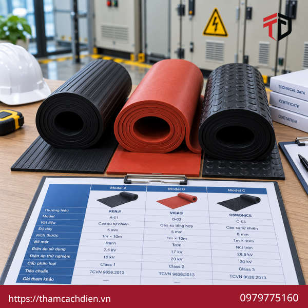 đơn vị cung cấp thảm cách điện, thảm cao su cách điện, thảm cao su cách điện cao áp