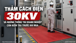 thảm cao su cách điện 30kV, thông số thảm cách điện 30kV, thảm cách điện 30kV