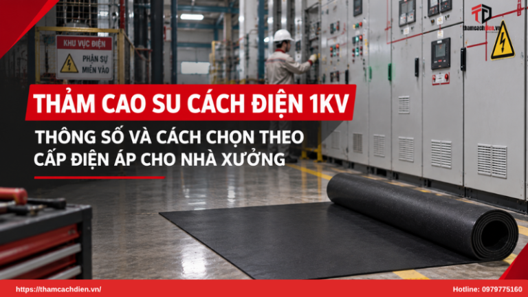 Thảm Cao Su Cách Điện 1kV Thông Số Và Cách Chọn Theo Cấp Điện Áp Cho Nhà Xưởng