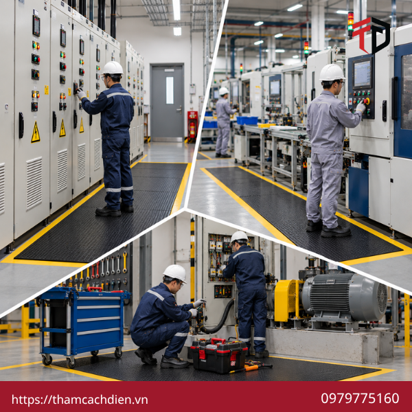 thảm cách điện cho nhà xưởng, nhà cung cấp thảm cách điện, thảm cao su cách điện cho nhà xưởng