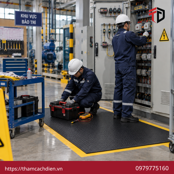 thảm cách điện cho nhà xưởng, nhà cung cấp thảm cách điện, thảm cao su cách điện cho nhà xưởng