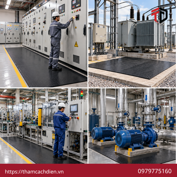 thảm cách điện cho khu công nghiệp, nhà phân phối thảm cao su cách điện, thảm cách điện cho nhà xưởng