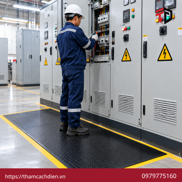 tiêu chuẩn thảm cao su cách điện, thảm cao su cách điện đạt tiêu chuẩn, kiểm tra chất lượng thảm cách điện