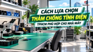thảm chống tĩnh điện TPHCM, thảm ESD TPHCM, thảm chống tĩnh điện cho nhà máy