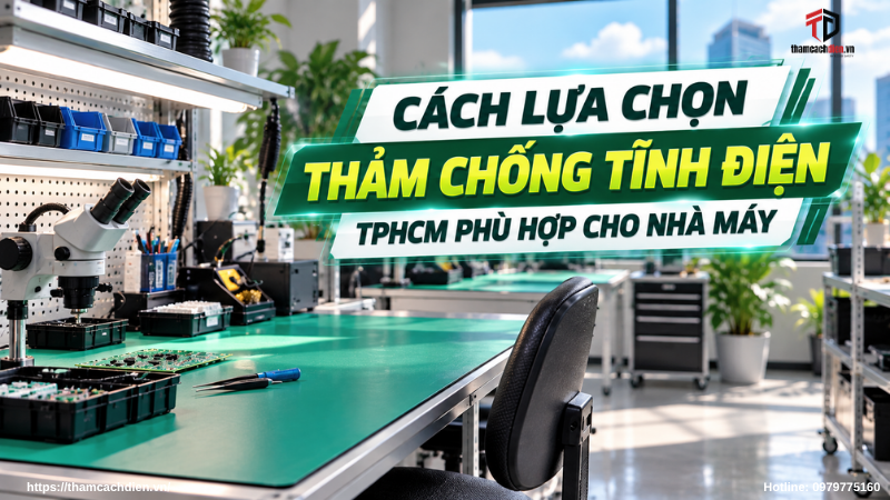 thảm chống tĩnh điện TPHCM, thảm ESD TPHCM, thảm chống tĩnh điện cho nhà máy