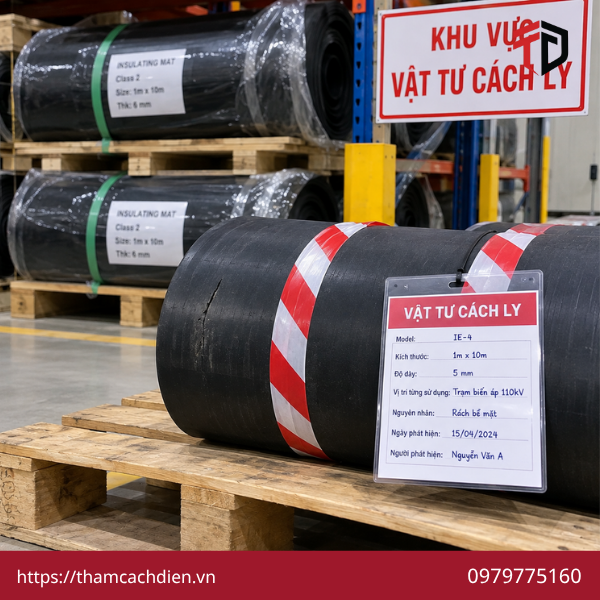 kiểm tra thảm cách điện, kiểm tra thảm cao su cách điện, kiểm tra thảm cách điện định kỳ