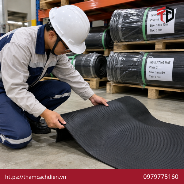 kiểm tra thảm cách điện, kiểm tra thảm cao su cách điện, kiểm tra thảm cách điện định kỳ