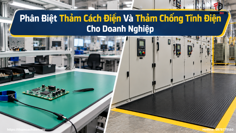 thảm cách điện và thảm chống tĩnh điện, thảm cao su cách điện, thảm chống tĩnh điện ESD