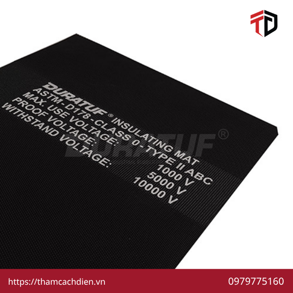 thảm cách điện tiêu chuẩn ASTM, thảm cao su cách điện, tiêu chuẩn ASTM D178